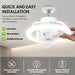 Small Ceiling Fan with Light and Remote, 360¡ã Rotating Ceiling Fan, Ceiling Fan on Low Ceiling with Light, Smart Modern Ceiling Fan for Bedroom-7-ErisView