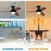 Small Flush Mount Ceiling Fans with Light and Remote, Indoor Outdoor Dimmable Reversible Quiet Ceiling Fans for Bedroom Kitchen Patio-4-ErisView