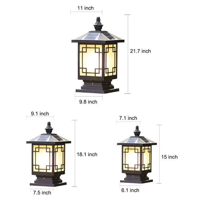 Smart Solar Fence Post Lights, Easy Install, Auto Charge & Light, Waterproof Aluminum, Warm Ambiance for Patios & Outdoor Spaces-ErisView-8