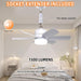 Socket Ceiling Fans, Bedroom Ceiling Fans, Living Room Fan, Kitchen Fans with Lights-5-ErisView