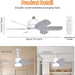 Socket Ceiling Fans, Bedroom Ceiling Fans, Living Room Fan, Kitchen Fans with Lights-6-ErisView