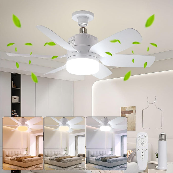 Socket Ceiling Fans, Bedroom Ceiling Fans, Living Room Fan, Kitchen Fans with Lights-1-ErisView