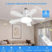 Socket Fan Ceiling Fan with Light Remote Control, Screw In Light Bulb Ceiling Fan, Small Ceiling Fan with Light Bedroom Living Room with Light-5-ErisView