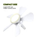 Socket Fan Light Ceiling Fans with Lights and Remote, Dimmable LED Ceiling Fan and Light, Screw In Ceiling Fan Bedroom Living Room Kitchen Closet-7-ErisView