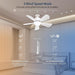 Socket Fan Light, Dimmable Small Ceiling Fan with Light and Remote for Bedroom Kitchen, Garage Ceiling Fan -4-ErisView