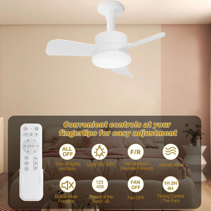 Socket Fan Light with Remote Control, LED Light Socket Fan, Bedroom Ceiling Fans, Kitchen Ceiling Fans-5-ErisView