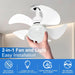 Socket Light Fan with Remote Control, White Small Ceiling Fan with Lights, Dimmable LED Ceiling Fan for Bedroom Kitchen Closet, Wireless Ceiling Fan-2-ErisView