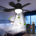 Socket Remote Control Ceiling Fan and Light, LED Screw In Ceiling Fan for Bedroom Kitchen Living Room Fan-7-ErisView