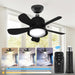 Socket Remote Control Ceiling Fan and Light, LED Screw In Ceiling Fan for Bedroom Kitchen Living Room Fan-1-ErisView