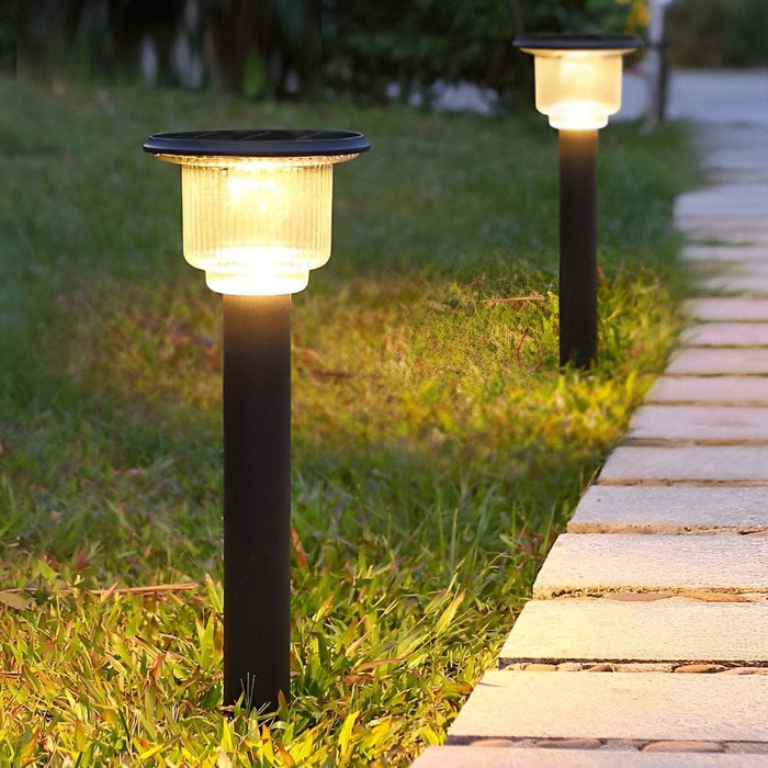 Solar Lawn Lights, Automatic Charging, 3 Adjustable Colors, Rust-Proof & Waterproof Aluminum, Remote Controlled, 10-12 Hours Illumination-ErisView-2