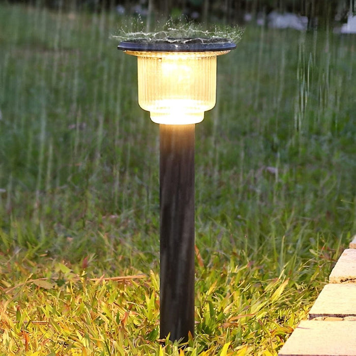 Solar Lawn Lights, Automatic Charging, 3 Adjustable Colors, Rust-Proof & Waterproof Aluminum, Remote Controlled, 10-12 Hours Illumination-ErisView-4