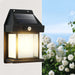 Solar Outdoor Light with Motion Sensor, Dusk to Dawn Solar Wall Sconce, Waterproof Solar Wall Lantern Light Fixtures for Garden Yard Patio Fence-ErisView