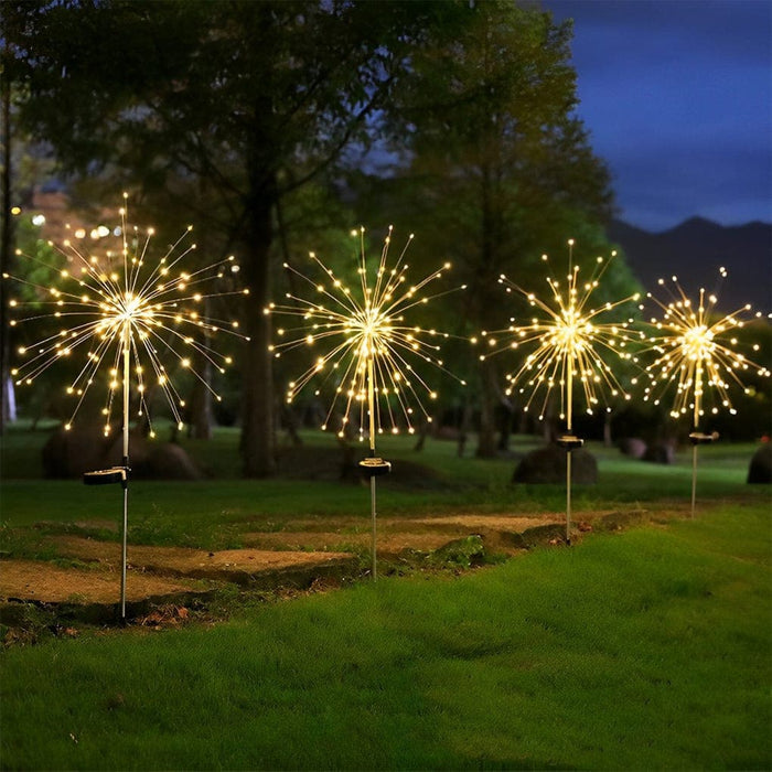 Solar Outdoor Lights with 200 LED Beads, Fireworks & Dandelion Design, Durable Copper Wires, Automatic Charging, Energy-Saving Pathway Lighting-ErisView-1