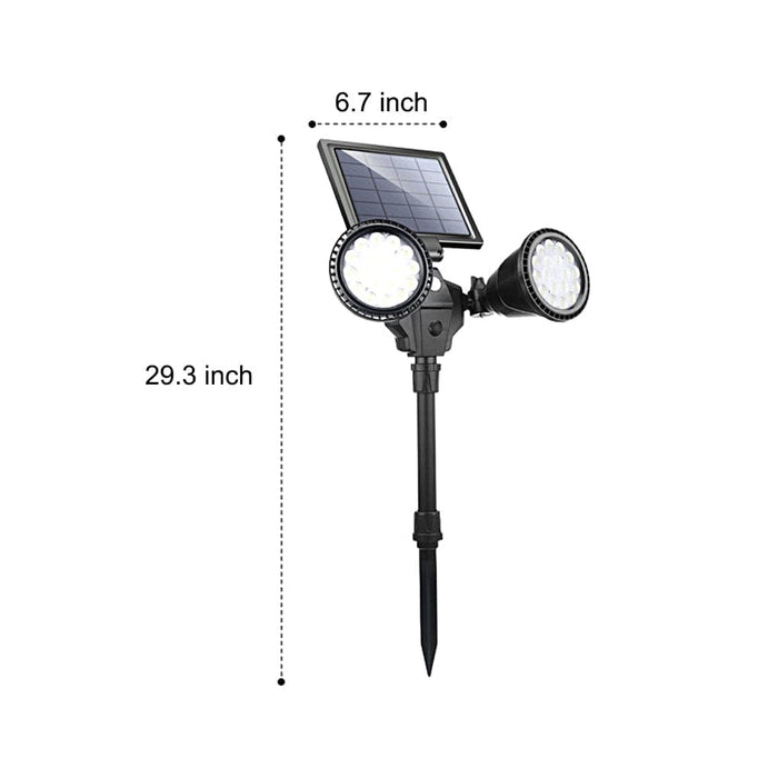 Solar Outdoor Spotlights with 10m Sensing Distance, 150° Range, 4 Adjustable Modes, 10-Hour Runtime, Auto On/Off, Multi-Angle Design for Gardens-ErisView-10