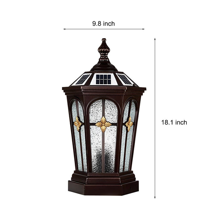 Solar Pillar Light with Remote Control, Switchable Warm, Natural, White Light, Rustproof, Waterproof Aluminum for Outdoor Fence & Post Lighting-ErisView-6