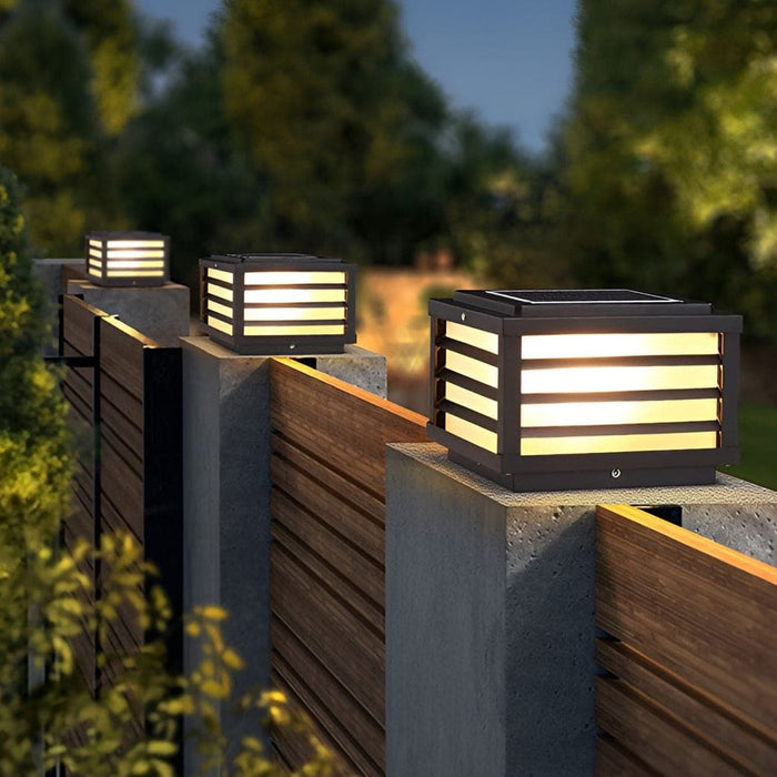 Solar-Powered Aluminum Fence Post Lights, Waterproof, Rust-Proof, High Light Transmittance, Auto On/Off for Outdoor Use, Durable and Convenient-ErisView-1