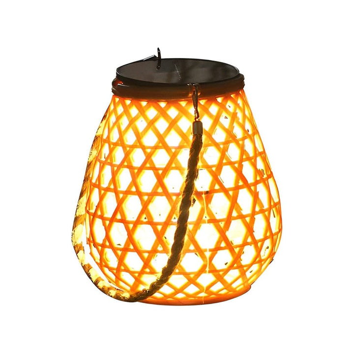 Solar-Powered Imitation Bamboo Lantern, Outdoor Hanging Lights with USB Charging for Garden, Patio, and Yard Decoration, Auto On/Off at Night-ErisView-6