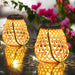 Solar-Powered Imitation Bamboo Lantern, Outdoor Hanging Lights with USB Charging for Garden, Patio, and Yard Decoration, Auto On/Off at Night-ErisView-1