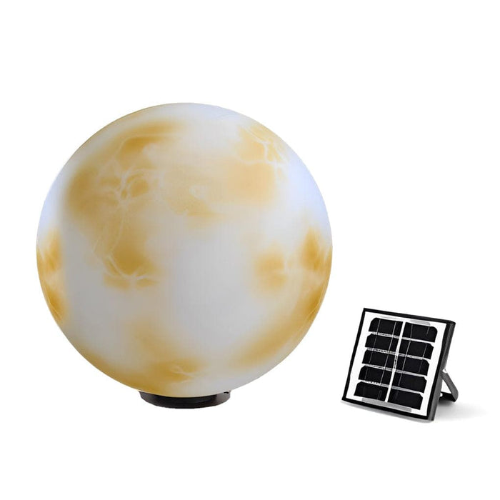 Solar-Powered Lunar Garden Light, Hand-Painted Resin, Rustproof & Waterproof, Adjustable Colors with Remote Control for Fence, Deck, Lawn & Villa-ErisView-9