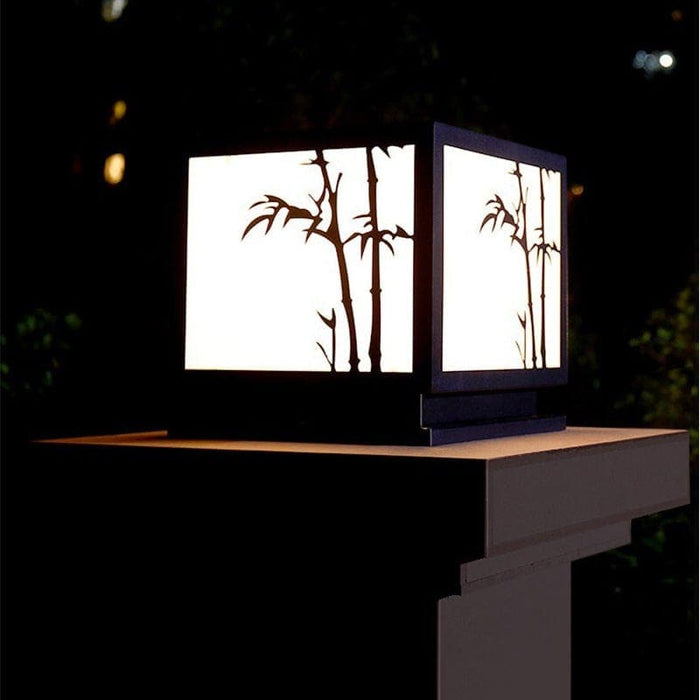 Solar-Powered Outdoor LED Light with Bamboo Pattern Acrylic Shade, Stainless Steel Body, and Warm Bright Light for Yard Landscape Decoration-ErisView-14