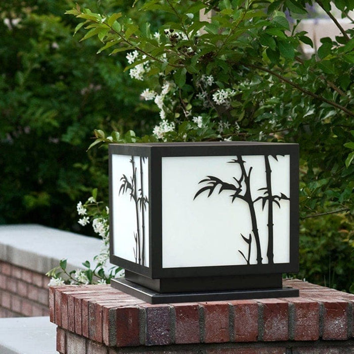 Solar-Powered Outdoor LED Light with Bamboo Pattern Acrylic Shade, Stainless Steel Body, and Warm Bright Light for Yard Landscape Decoration-ErisView-6