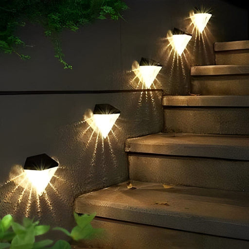 Solar Powered Outdoor Wall Light, Automatic Charging & Night Activation, Waterproof for Garden, Courtyard, Steps & Stairs, 8 Hours Illumination-ErisView-1