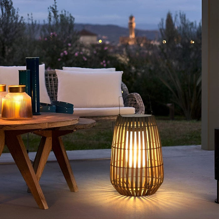 Solar-Powered Rattan Outdoor Lantern with Automatic Day/Night Sensor, Waterproof Design, and Long-Lasting Battery for Garden, Patio, and Poolside-ErisView-1