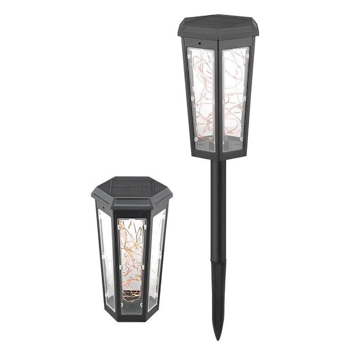 Solar-Powered Waterproof Garden Pathway Light with Built-in LED Star String, Fast Charging, Auto On/Off, and Dual Light Modes for Lawn and Park-ErisView-10