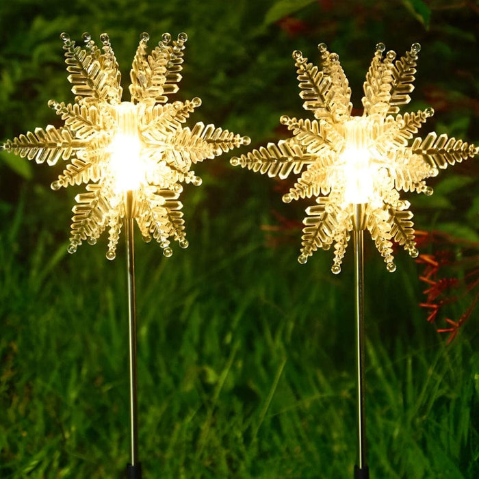 Solar Snowflake Outdoor Garden Lights, Waterproof, Rustproof, High-Quality Acrylic, Automatic Day/Night Operation, Festive Decoration, Easy Storage-ErisView-4