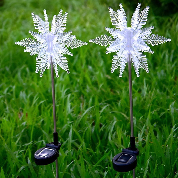 Solar Snowflake Outdoor Garden Lights, Waterproof, Rustproof, High-Quality Acrylic, Automatic Day/Night Operation, Festive Decoration, Easy Storage-ErisView-5