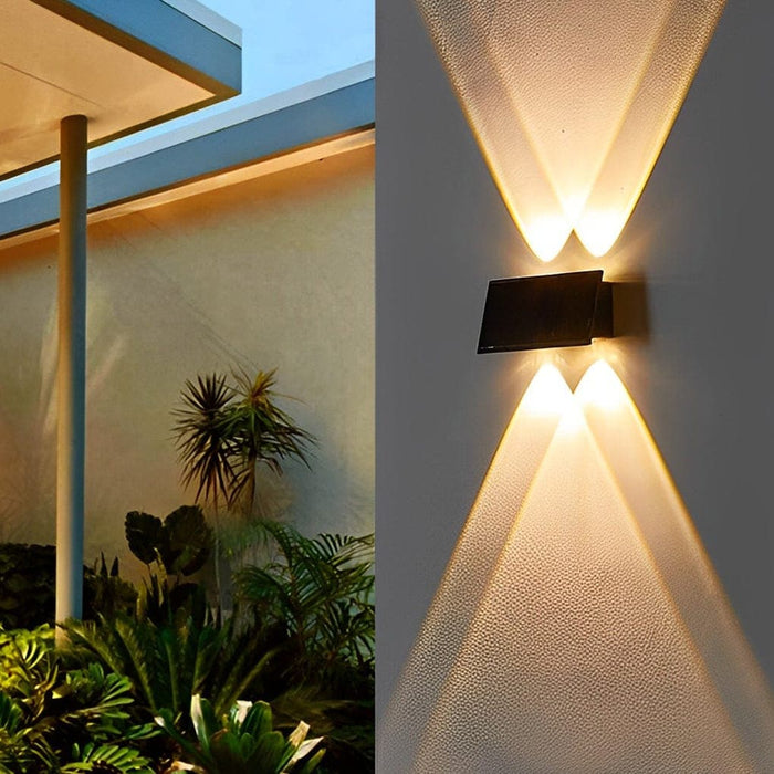 Solar Up and Down Lighting Wall Washer Light, No Wiring Needed, Long Battery Life, Intelligent Light Control, Chic Design for Warm Garden Walls-ErisView-2