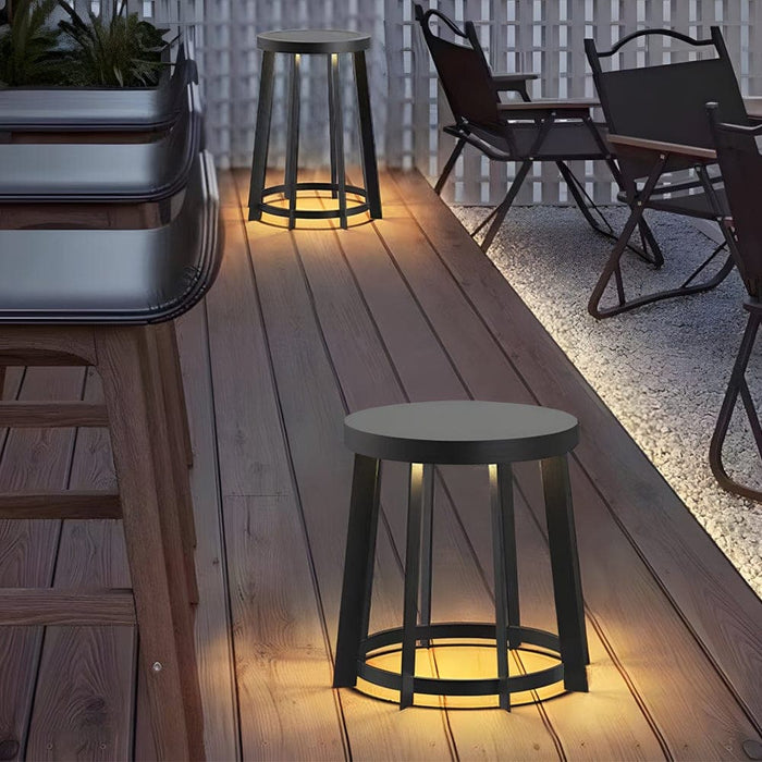 Stainless Steel Outdoor Garden Lights, Rustproof, Waterproof, Energy-Saving LED, Dual Function as Small Table or Stool, Ideal for Rain or Snow-ErisView-3