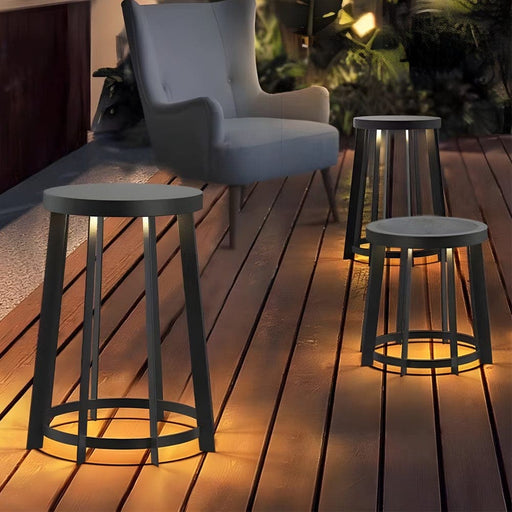 Stainless Steel Outdoor Garden Lights, Rustproof, Waterproof, Energy-Saving LED, Dual Function as Small Table or Stool, Ideal for Rain or Snow-ErisView-1