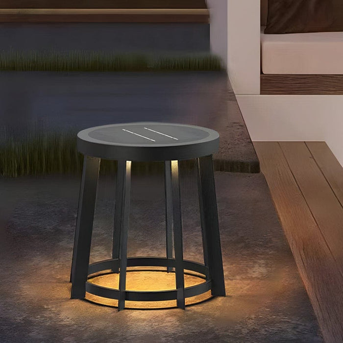 Stainless Steel Outdoor Garden Lights, Rustproof, Waterproof, Energy-Saving LED, Dual Function as Small Table or Stool, Ideal for Rain or Snow-ErisView-13