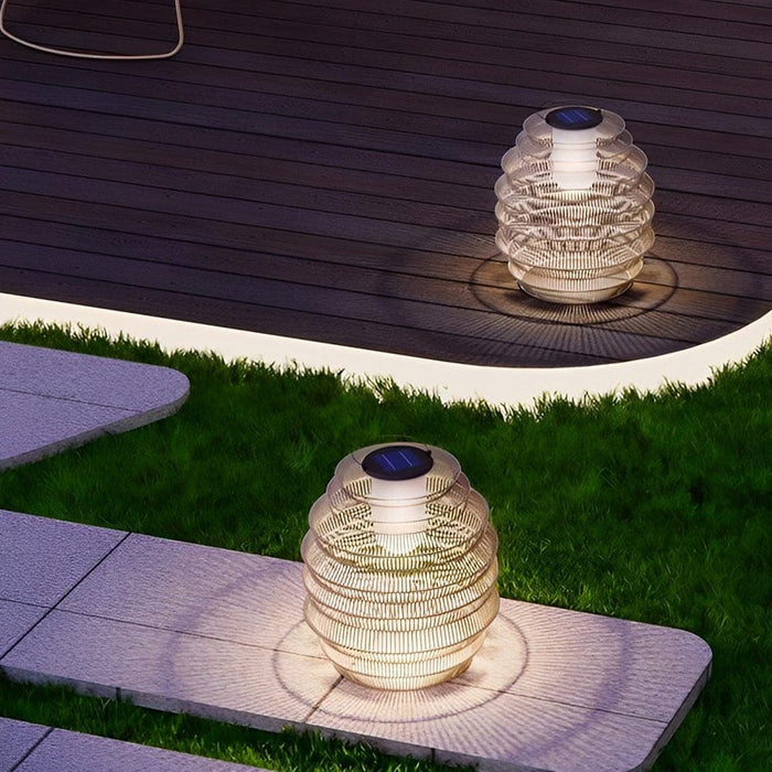 Stainless Steel Solar Garden Light with Hand Woven Rubber Rattan, Energy-Saving LED, Rustic Style for Tabletop, Lawn, Patio, and Pathway Decor-ErisView-6