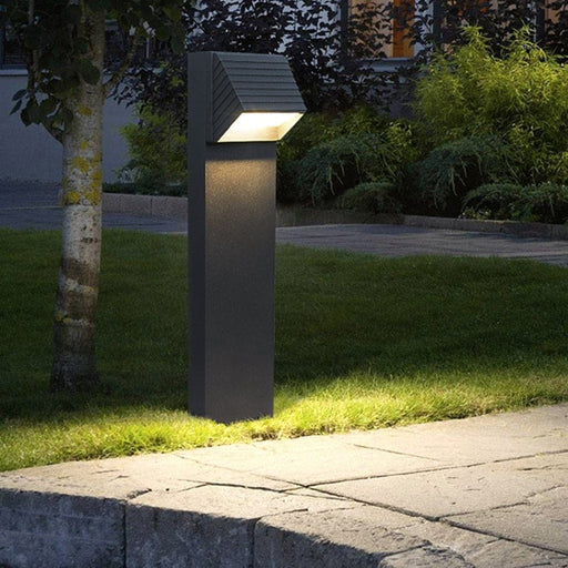 Sturdy Aluminum Alloy Die-Casting Outdoor Light with High Color Rendering LED, Frosted Glass Lampshade, and Silver Luster Finish for Lawn and Landscape-ErisView-1