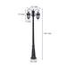 Sturdy Die-Cast Aluminum Street Light with Transparent Glass Shade, Waterproof, Rustproof, Ideal for Villas, Gardens, Roads, and Commercial Areas-ErisView-7