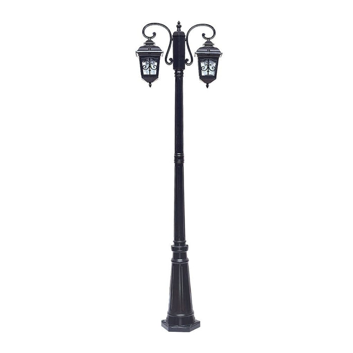 Sturdy Die-Cast Aluminum Street Light with Transparent Glass Shade, Waterproof, Rustproof, Ideal for Villas, Gardens, Roads, and Commercial Areas-ErisView-9