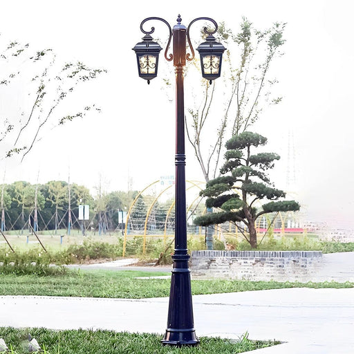 Sturdy Die-Cast Aluminum Street Light with Transparent Glass Shade, Waterproof, Rustproof, Ideal for Villas, Gardens, Roads, and Commercial Areas-ErisView-1