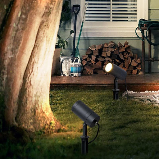 Stylish Black Aluminum LED Outdoor Spotlights for Gardens, Powerful 5-10 Sq Meter Coverage, Enhances Features & Improves Security-ErisView-1