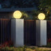 Stylish Marble-Style Resin & Fiber Moon Shape Outdoor Post Lights for Enhanced Illumination and Security, Perfect for Front Yard and Garden Walls-ErisView-5