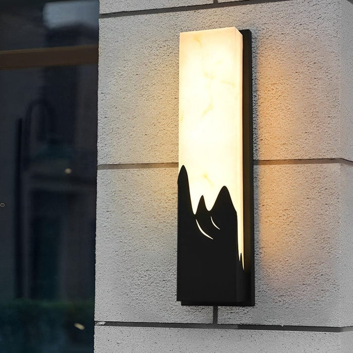 Stylish Stainless Steel & Imitation Marble Outdoor Wall Lamp with Warm LED Light, Waterproof, Rustproof, Energy-Saving, Perfect for Home Decor-ErisView-13