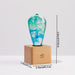 Teal Vase-Shaped EP Light Table Lamp Desk Lamp with Wooden Base for Home Office Bedroom Living Room-ErisView