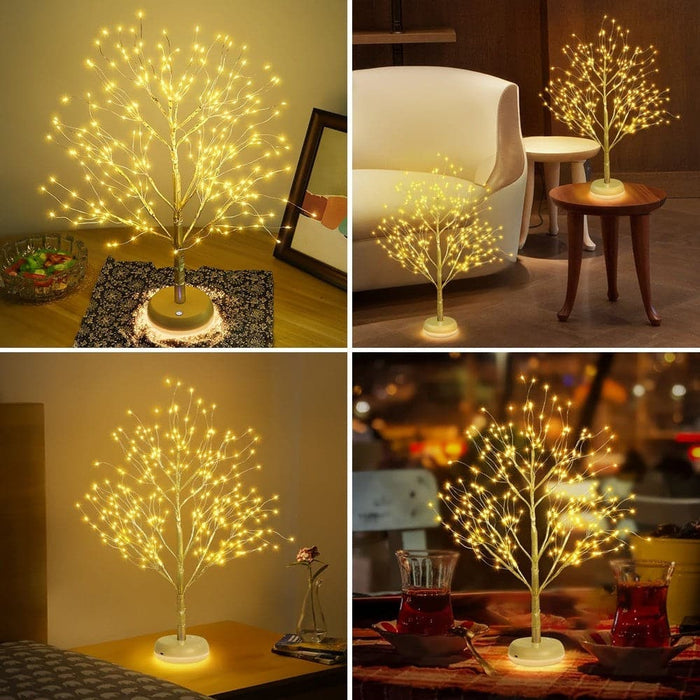 Tree-Shaped Desk Lamp Table Lamp for Bedside Dining Room Living Room Kitchen Counter Office Holiday Decoration-ErisView