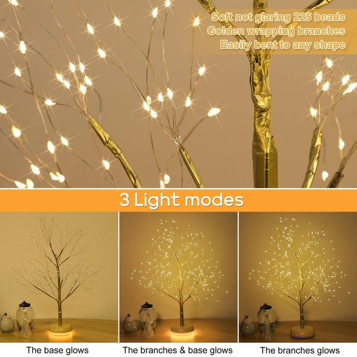 Tree-Shaped Desk Lamp Table Lamp for Bedside Dining Room Living Room Kitchen Counter Office Holiday Decoration-ErisView