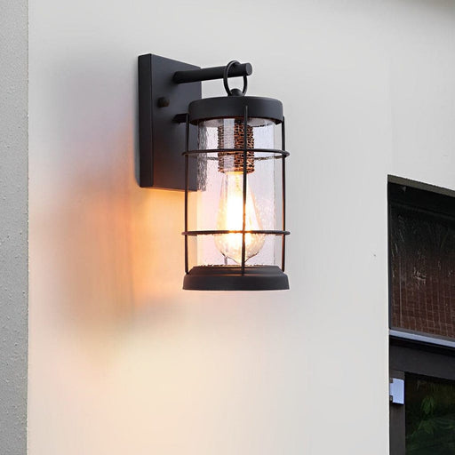 Unique Bubble Effect Glass Wall Sconce with Frosted Iron Body, Waterproof and Rust-Resistant, E27 Lamp Head for Easy Installation and Replacement-ErisView-1