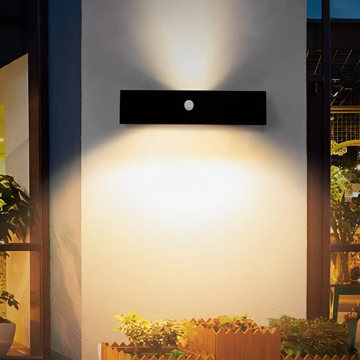 Up and Down Motion Sensor Solar Wall Light, Energy Saving, Fast Charging, Weatherproof Outdoor Porch Light with Three Modes-ErisView-2