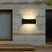 Versatile Black and White Waterproof Outdoor Wall Lamp for Home and Commercial Use, Chic Decorative Lighting with Unique Light and Shadow Effects-ErisView-3