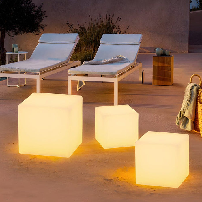 Versatile LED Cube Outdoor Lawn Lights, Hardwired, USB Rechargeable, and Solar Powered Options for Gardens, Lawns, Festivals, and Parties-ErisView-9