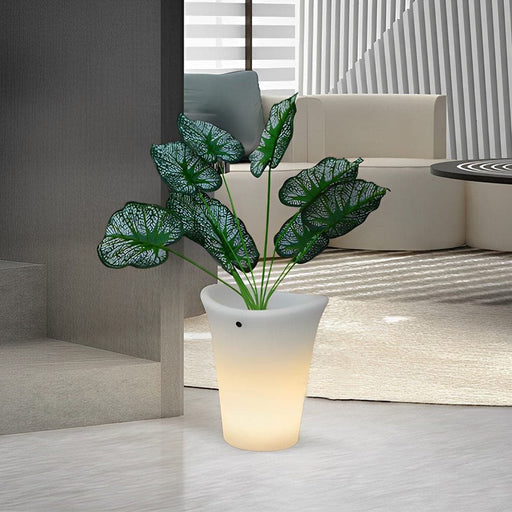 Versatile Luminous Flowerpot Light, Hardwired & Solar-Powered Options, Waterproof, Durable, with Drainage Holes for Real or Artificial Plants-ErisView-1